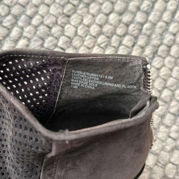 Steve Madden Woman’s Perforated Suede Grey Booties - Picture 9 of 9